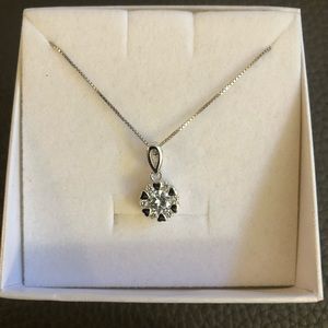 Artelier Argento Cubic Zirconia Silver Necklace